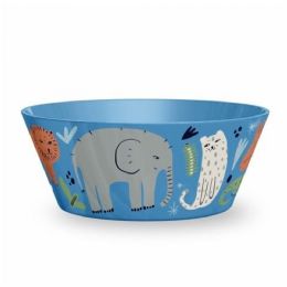 12 Pieces 6-inch Kids Tapered Bowl - Jungle Animals Print - Plastic Bowls and Plates