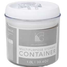 60 Pieces 1.0l White Round Plastic Container - Organizer