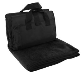 20 Pieces Black Fleece Nylon Picnic Blanket 50 X 60 in - Fleece & Sherpa Blankets