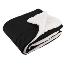 10 of Black Micro Mink Sherpa Blanket 50 X 60 in