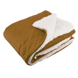 10 of Camel Micro Mink Sherpa Blanket 50 X 60 in