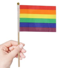 168 Pieces Rainbow Pride 4 Inch X 6 Inch Cloth Flags 12's - Flag