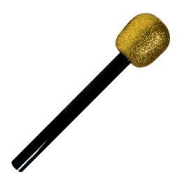72 Pieces Gold Glitter Microphones 10in 12's - Musical Toys
