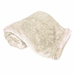 10 of Cream Oversized Mink Touch Blanket 60 X 72 in