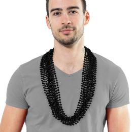360 Pieces Black 7mm Bead Necklaces - Necklace