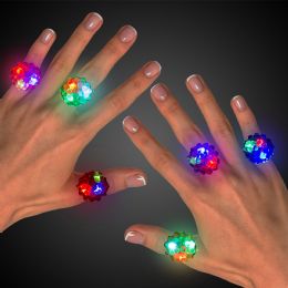 168 Pieces Led Flower Jelly Rings (24-Piece) - Rings