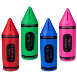 72 Pieces Crayon Banks (12-Piece) - Coin Holders & Banks