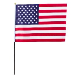 96 Pieces American 12 Inch X 18 Inch Cloth Flags - Flag
