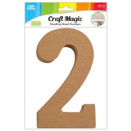 12 pieces Wooden Number "2" 13x12x1.2cm - Craft Kits