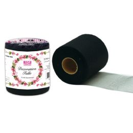 12 pieces Decoration Tulle Black 6"x25yd - Craft Tools