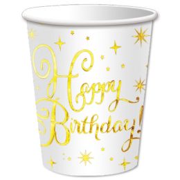24 pieces 9oz/10ct B'day Paper Cup - Plastic Drinkware