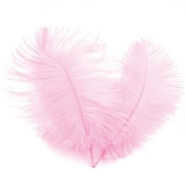 12 pieces Ostrich Feather Pink 22-24" - Pom Poms and Feathers