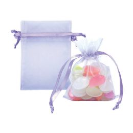 600 Pieces 4x5" 5-Piece Organza Pouch Lavender - Favor Bags & Boxes