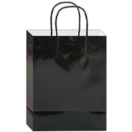 72 pieces Glossy Gift Bag Black/nm 72s 8.8x5.5x3.5" - Gift Bags Everyday