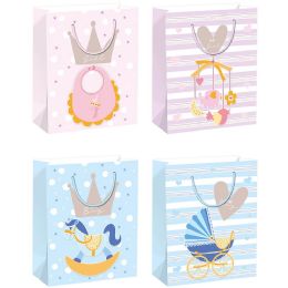 72 pieces Baby Bag Glt 19.5x29x7"/sg 72s - Gift Bags Everyday