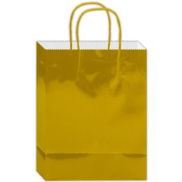 48 pieces Gift Bag 13x10.5x5.5"/l Gold Glossy - Gift Bags Everyday