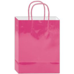 48 pieces Gift Bag 13x10.5x5.5"/l H.pink Glossy - Gift Bags Everyday