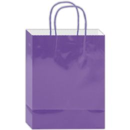 48 pieces Gift Bag 10x8x4"/em Lavendar Glossy - Gift Bags Everyday