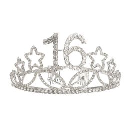 12 pieces Sweet 16 Tiara - Party Hats & Tiara