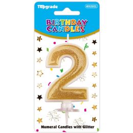 24 pieces B'day Candle Gold #2 - Birthday Candles