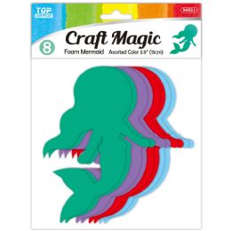 24 pieces 8ct/15cm Eva Mermaid Astd Colors - Scrapbook Supplies