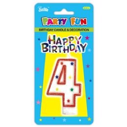 24 pieces B'day Candle #4 - Birthday Candles