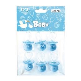 48 pieces Pacifiers BB-Blue 6ct/1.5-inch - Baby Shower