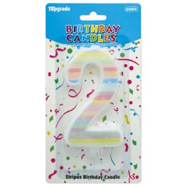 24 pieces B'day Candle Rainbow #2 - Birthday Candles