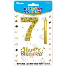 24 pieces B'day Candle Gold #7 - Birthday Candles