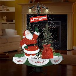 Snowing Tree W/santa Claus 1s Dia 120x170cm - Christmas Novelties