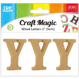 24 pieces 3pc Wooden Letter "y" 5x4x1cm - Craft Kits