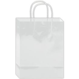48 pieces Gift Bag 13x10.5x5.5"/l White Glossy - Gift Bags Everyday