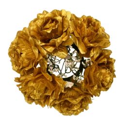 12 pieces Candle Ring/gold 26cm - Candles & Accessories