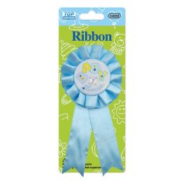 144 Pieces 3-Inch Bb Shower Badge Blue - Baby Shower