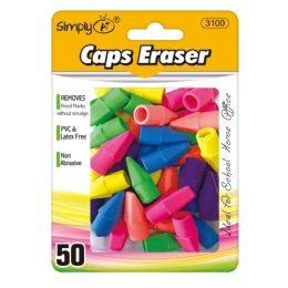 36 pieces 50ct Clred Eraser Top - Erasers