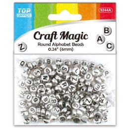 24 pieces Alloy Letter Beads 160pc/25g 0.6cm - Craft Beads