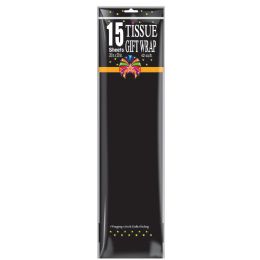 72 pieces 15ct Tissue Paper Black 72s 20x20-inch - Tissue Paper