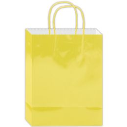 48 pieces Gift Bag 13x10.5x5.5"/l Yellow Glossy - Gift Bags Everyday