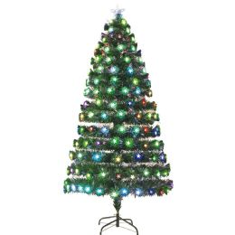 4 pieces 6ft/210t Optical Fiber Tree 4s W/ornaments - Christmas Ornament