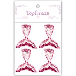 12 pieces Sequin Mermaid Pink - Scrapbook Supplies