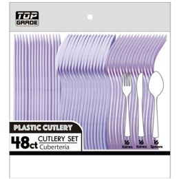 48 pieces #01340 48ct Cutlery Purple 48s - Plastic Dinnerware