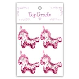 12 pieces Sequin Unicorn Pink - Scrapbook Supplies
