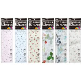 72 pieces 10ct Printed Tissue Paper 72s 20x20-inch Astd Dsgn - Tissue Paper