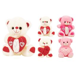 24 pieces 20-inch Bear W/ Ily Heart 24s Off White/beige - Valentine Decorations