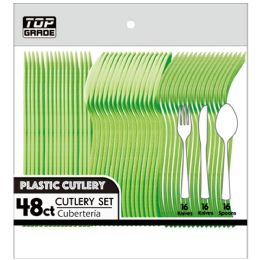 48 pieces #01363 48ct Cutlery Lime 48s - Plastic Dinnerware