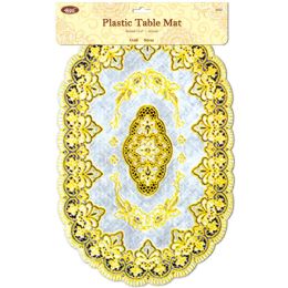 24 pieces Oval Placemat Gold 12x18" - Placemats
