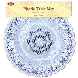 24 pieces 16" Placemat Rd Silver - Placemats
