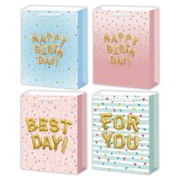 72 pieces B'day Bag 10.5x13x5.5" /l 72s - Gift Bags Everyday