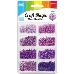 24 pieces 45g Glass Beads Viola - Craft Beads