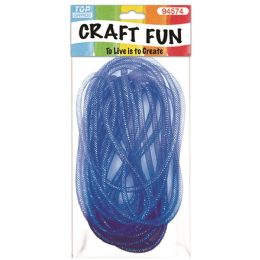 12 pieces Mesh Waffle Ribbon Blue 33ft/8mm - Bows & Ribbons